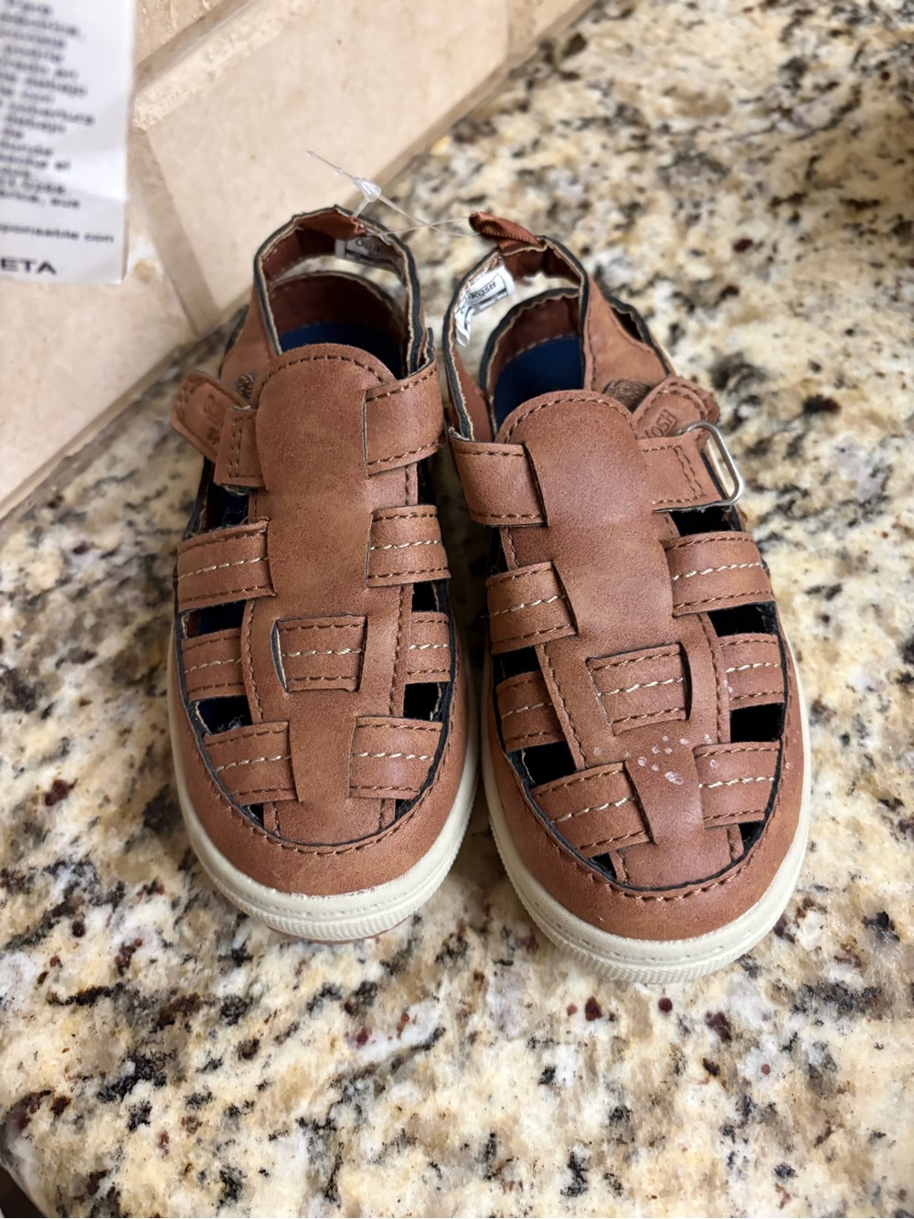 OshKosh B'gosh Tan Woven Fisherman Sandals